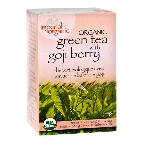 Uncle Lees Tea Imperial Organic Green Tea with Goji Berry, 18 Ea